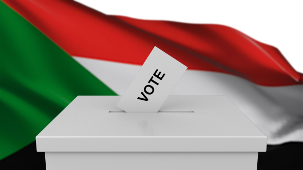 Ballot Box with Sudan Flag alt