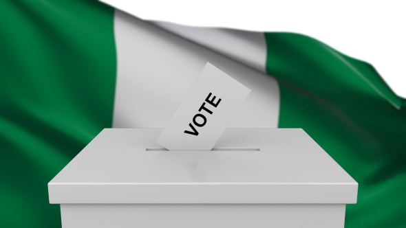 Ballot Box with Nigeria Flag alt