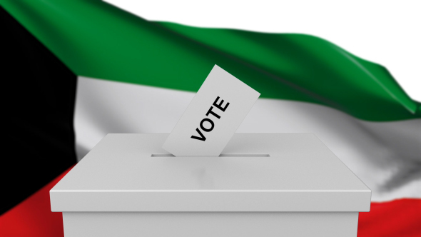 Ballot Box with Kuwait Flag alt