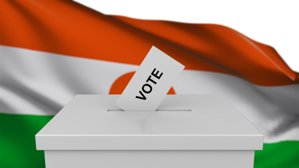 Ballot Box with Niger Flag alt