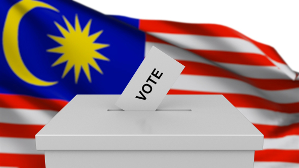 Ballot Box with Malaysia Flag alt