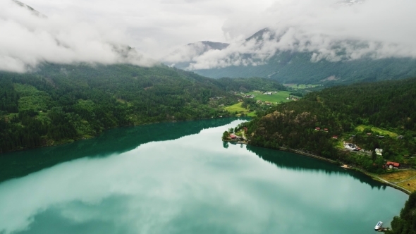 Lovatnet Lake Beautiful Nature Norway