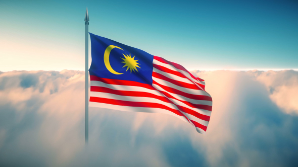 Malaysia Flag on the Clouds alt