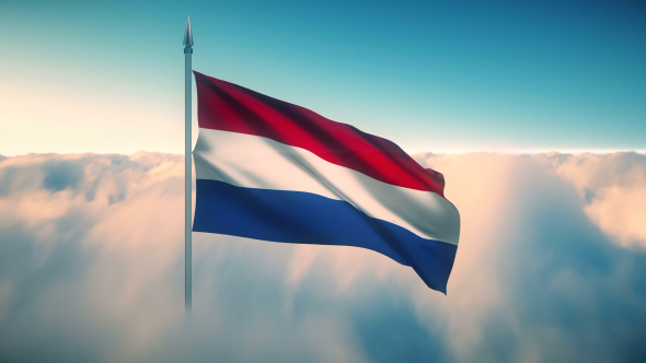 Netherlands Flag on the Clouds alt