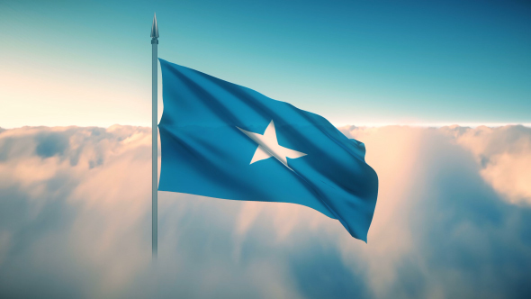 Somalia Flag on the Clouds alt