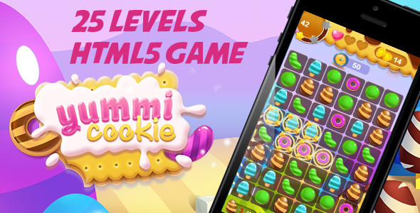 Yummi Cookie HTML5 Game [ 25 levels ]