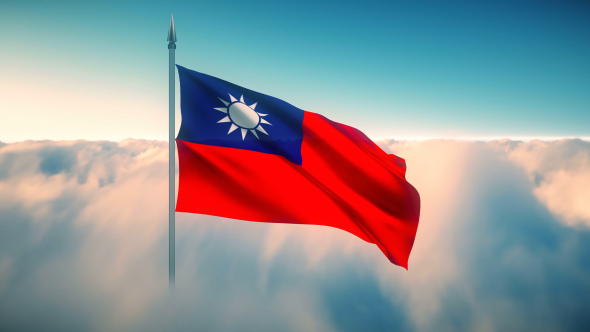 Taiwan Flag on the Clouds alt