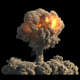 Huge Nuclear Explosion on Black - VideoHive Item for Sale