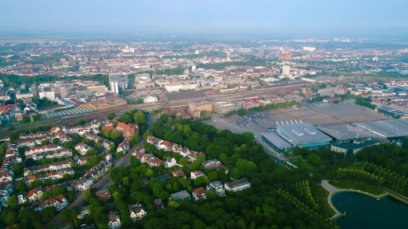 City Municipality of Bremen Aerial FPV Drone Footage.