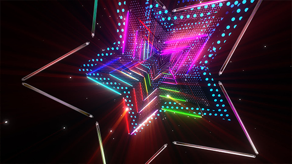 VJ Loop Neon Stars