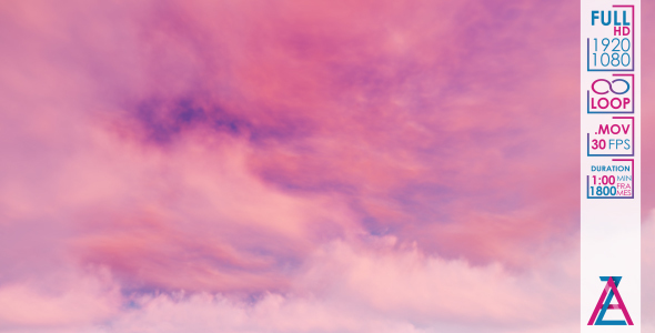 Pink Orange Clouds in the Blue Sky alt