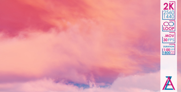 Pink Orange Clouds in the Blue Sky alt