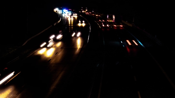 Night Traffic on Highway in Germany