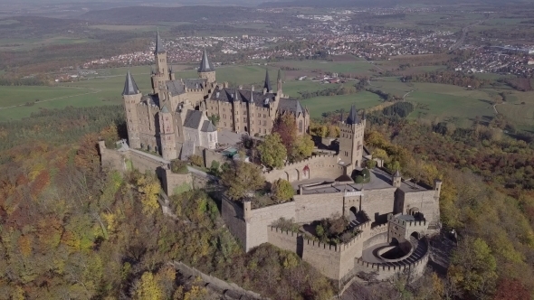 Aerial View of Hohenzollern Castle, Germany