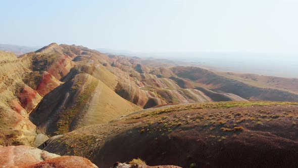 Female Tourist On Mravaltskaro Colorful Valley Viewpoint