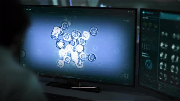 Interface of the medical system analyzing the spread of the deadly infection alt