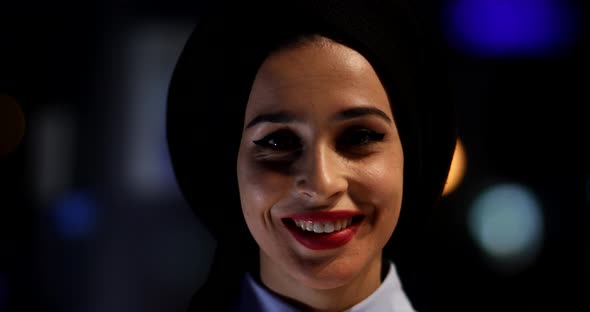 Muslim Woman Smiling