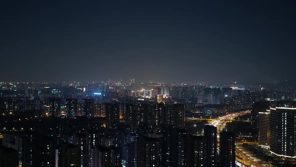 Panoramic  city skyline in hangzhou china