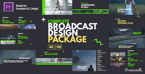 Complete Broadcast Design Package for Premiere Pro - TV Motion Graphics Toolkit