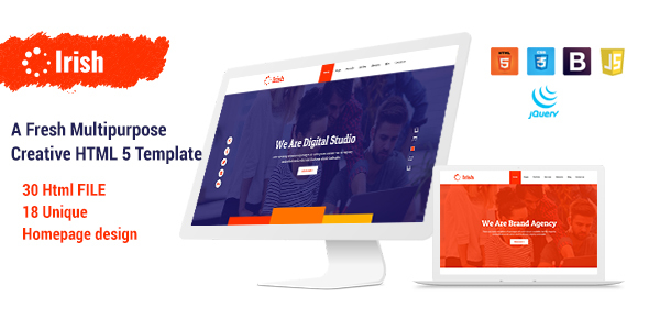 Irish - A Fresh Multipurpose Creative HTML5 Template