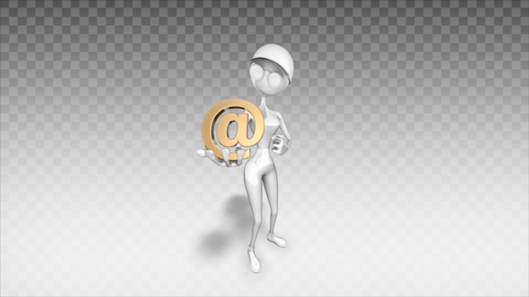 Cartoon 3D Woman - Show Email