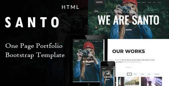 Santo - Responsive One Page Portfolio Template