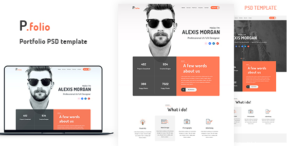 P.folio - Portfolio PSD template