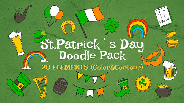 St. Patrick's Day Doodle Pack