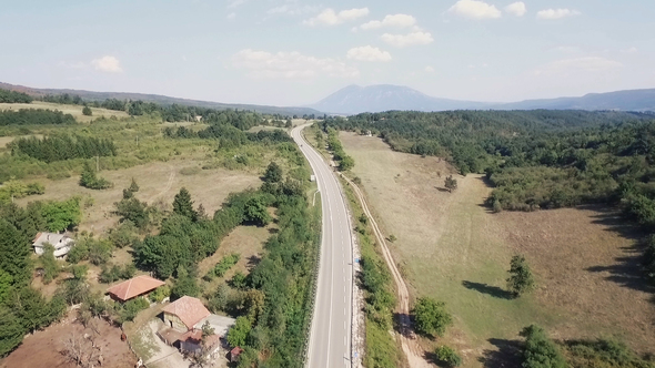 Aerial View of Highway