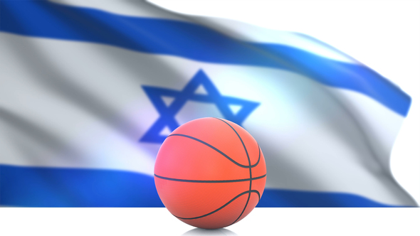Basketball with Israel Flag alt