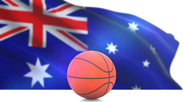 Basketball with Australia Flag alt