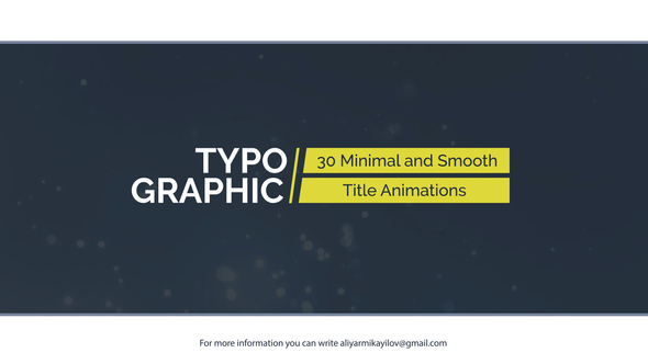 Typographic - 30 Title Animations alt