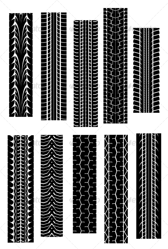 Set of Tire Shapes