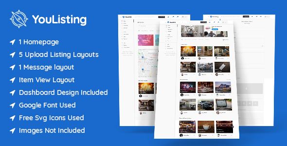 YouListing - Classified Listing and Directory Social Networking PSD Template