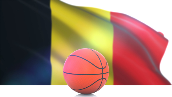 Basketball with Belgium Flag alt
