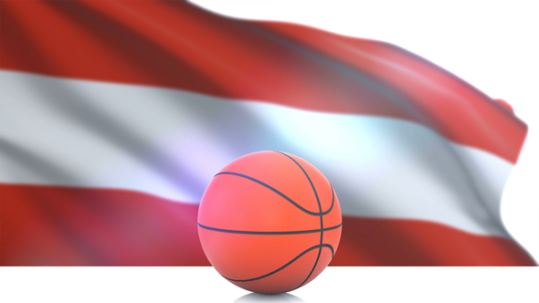 Basketball with Austria Flag alt