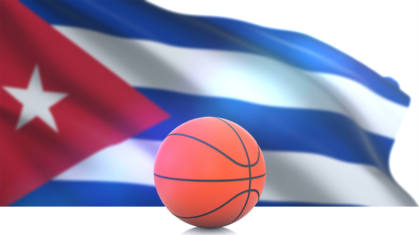 Basketball with Cuba Flag alt