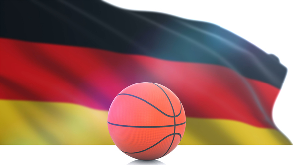 Basketball with Germany Flag alt