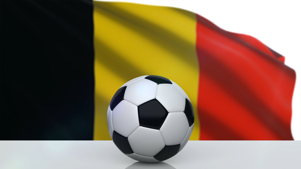 Soccer Ball with Belgium Flag alt