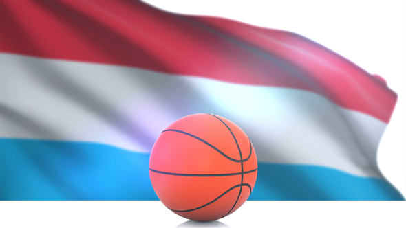 Basketball with Luxembourg Flag alt