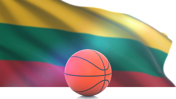 Basketball with Lithuania Flag alt