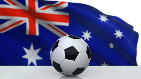 Soccer Ball with Australia Flag alt