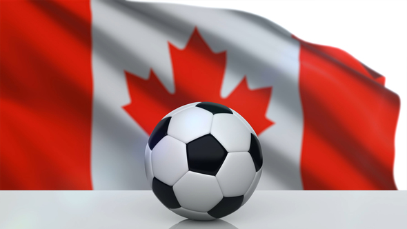 Soccer Ball with Canada Flag