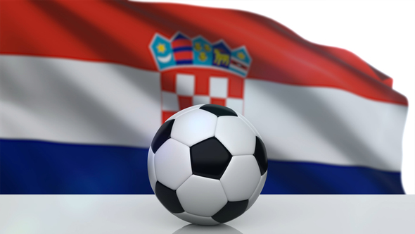 Soccer Ball with Croatia Flag alt