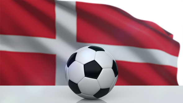 Soccer Ball with Denmark Flag alt