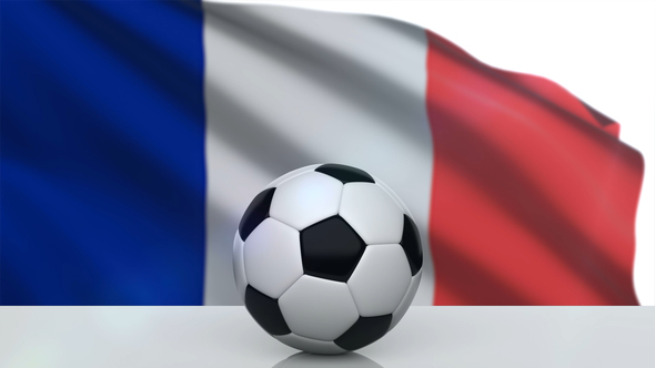 Soccer Ball with France Flag alt