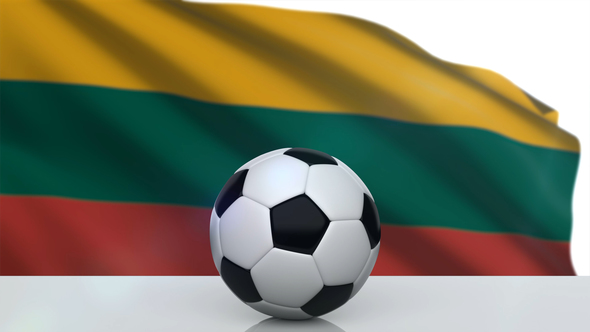 Soccer Ball with Lithuania Flag alt