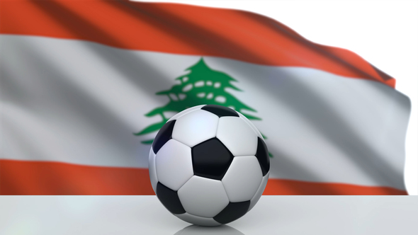 Soccer Ball with Lebanon Flag alt