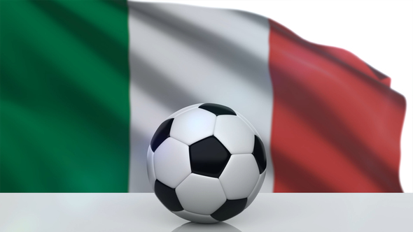 Soccer Ball with Italy Flag alt