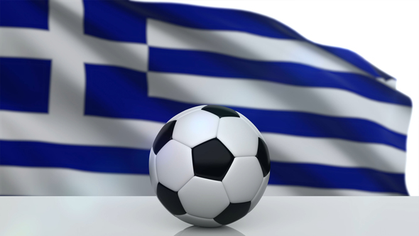 Soccer Ball with Greece Flag alt